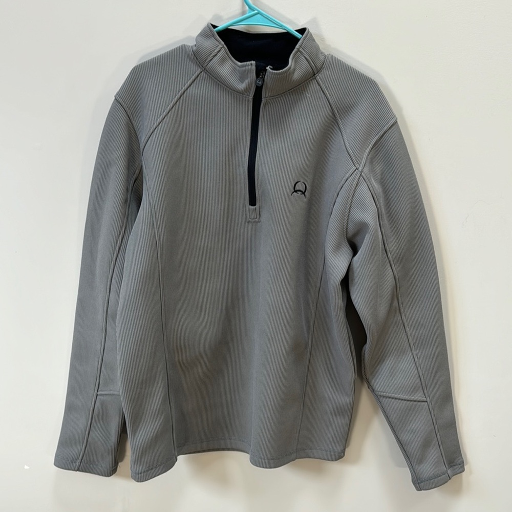 Gray Cinch Quarter-Zip Men's Sweater